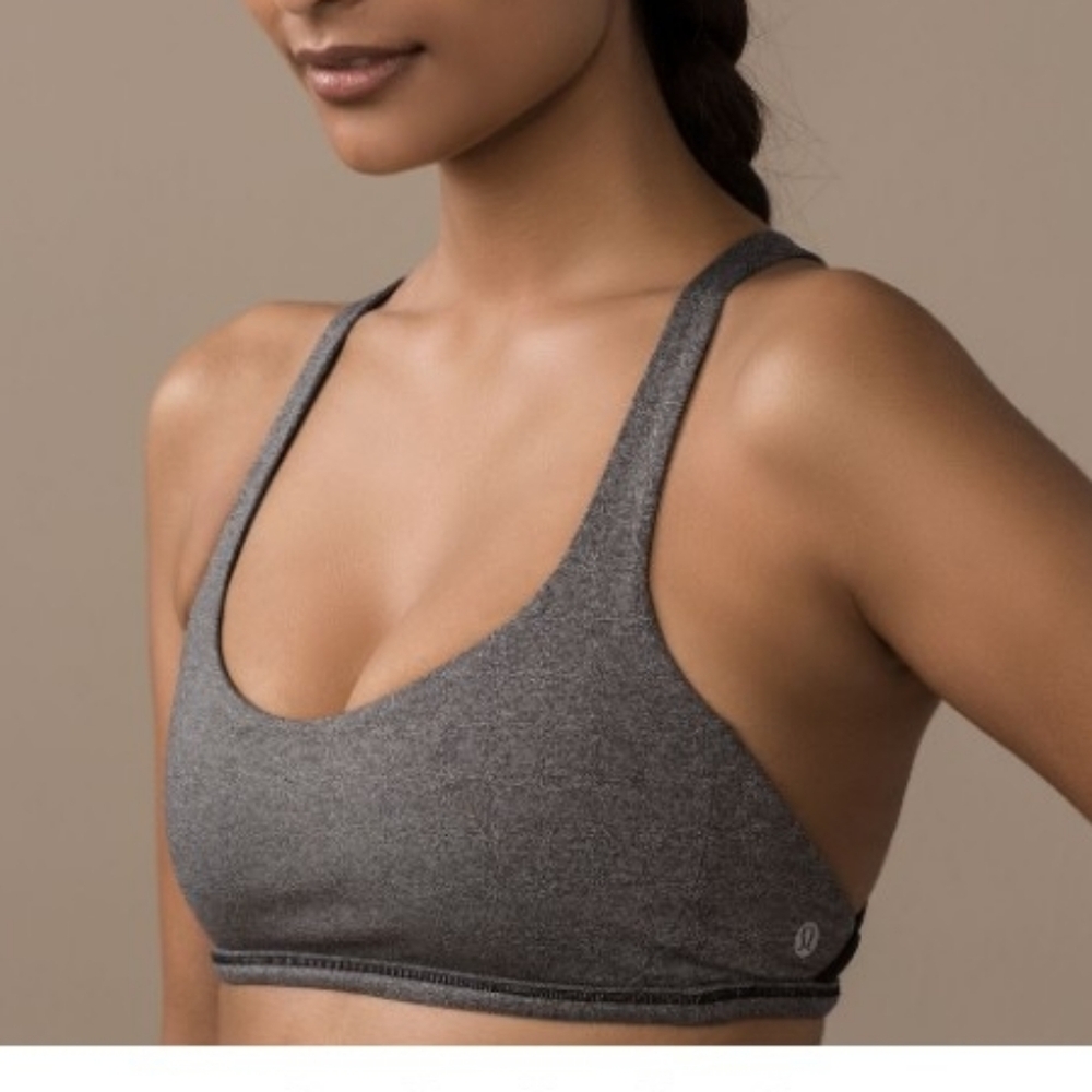 Lululemon Free To Be Zen BraHeathered Black / Black